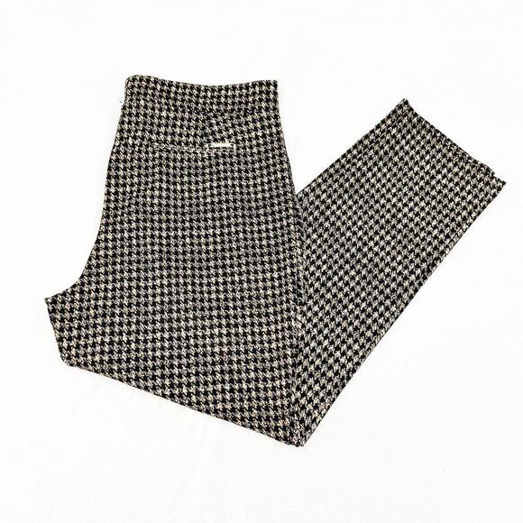 Michael Kors Houndstooth Patterned Print Slacks Blk-Brn SZ XL - Picture 7 of 7